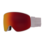 Maschera da sci Sarjo Large Lens by Zeiss - Bianco/Rosso