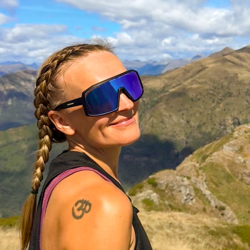 Lunettes de sport Kiwi Small photochromiques - Noir/Bleu - Image 2