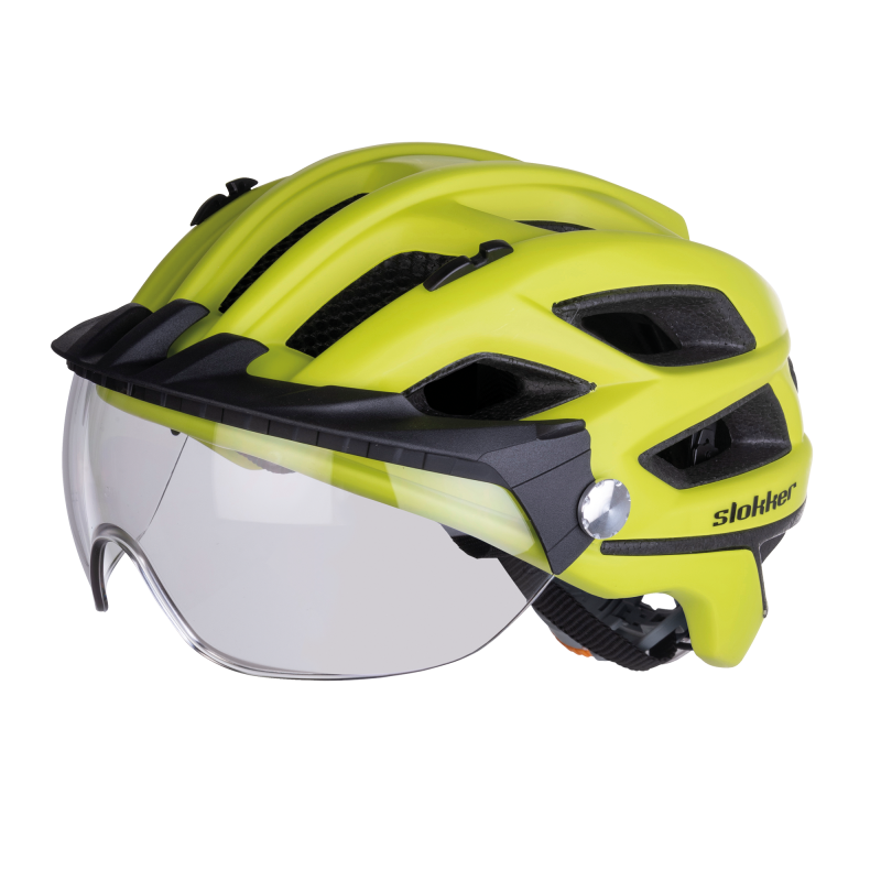 Mtb helmet with top visor